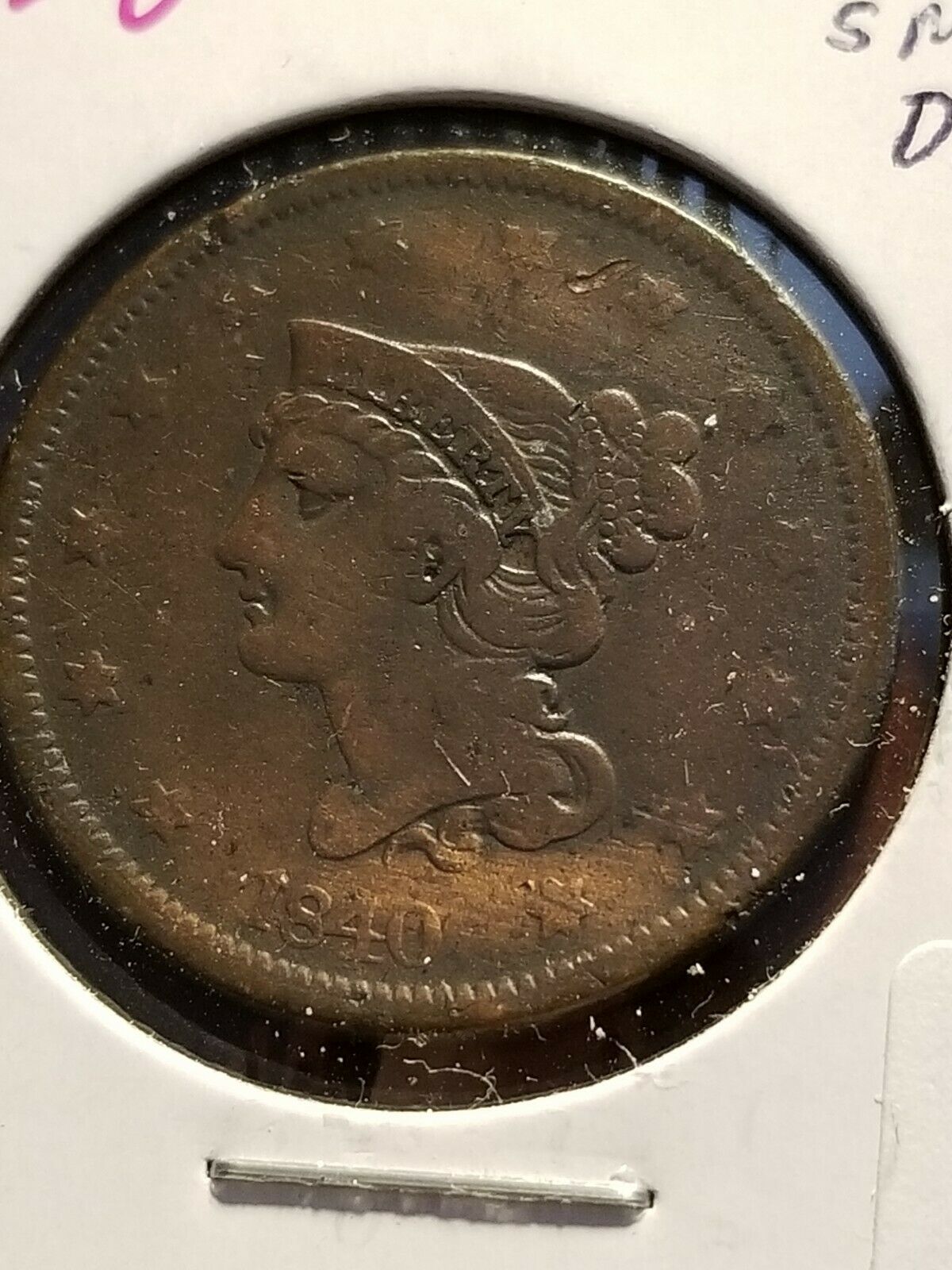 1840 Braided Hair Copper Large Cent      Inv08     Pl820