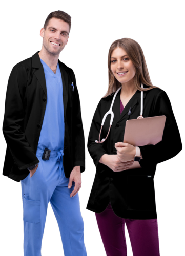 Adar Unisex Doctor Nurse Multiple Pockets Classic Consultation Coat - 31'length"