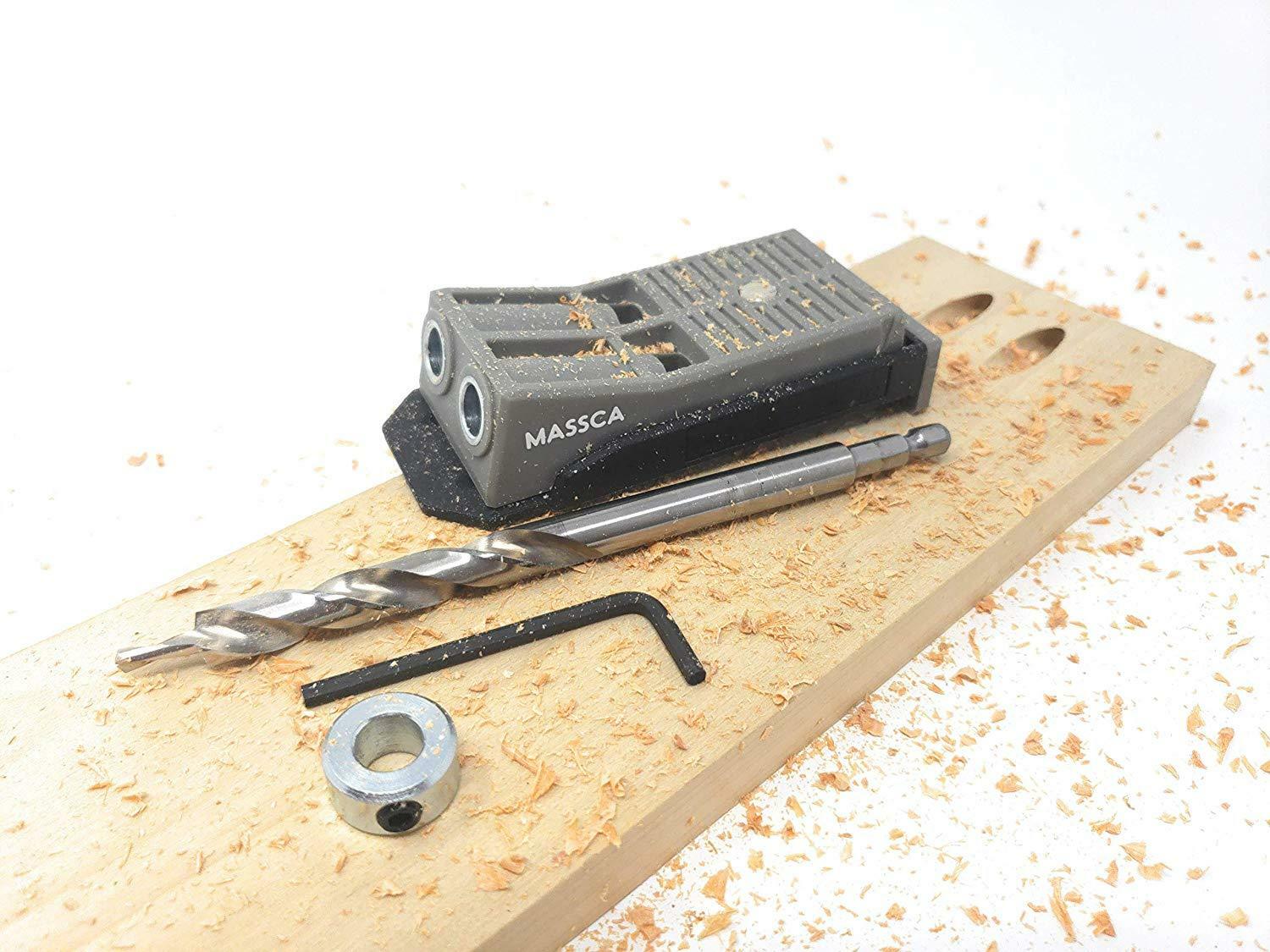 Pocket Hole Jig Set System. Drill Bit,stop Collar And Hex Key Included.