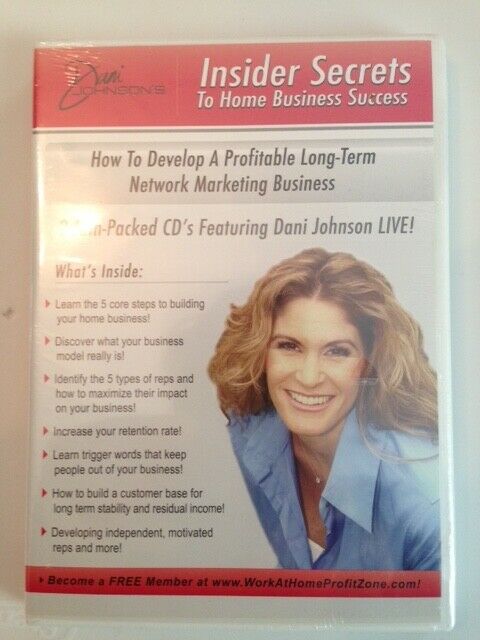 Dani Johnson 2 Cd Set "insider Secrets To Home Business Success"