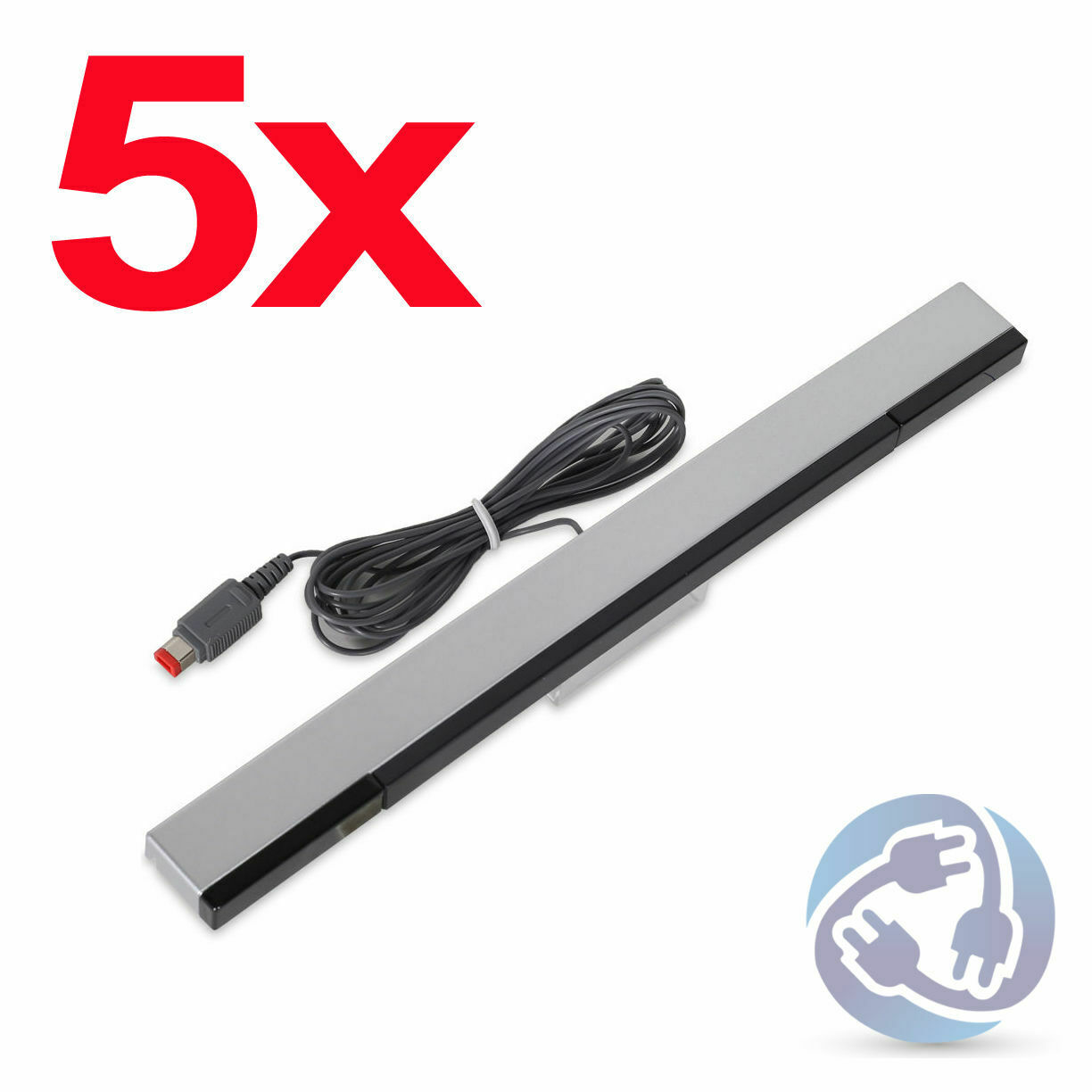 Lot 5x Wired Infrared Motion Ir Signal Ray Sensor Bar For Nintendo Wii U Remote