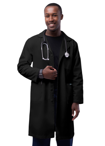Adar Unisex Doctor Nurse Scrub Uniform Lapel Collar Inner Pockets Lab Coat - 39"