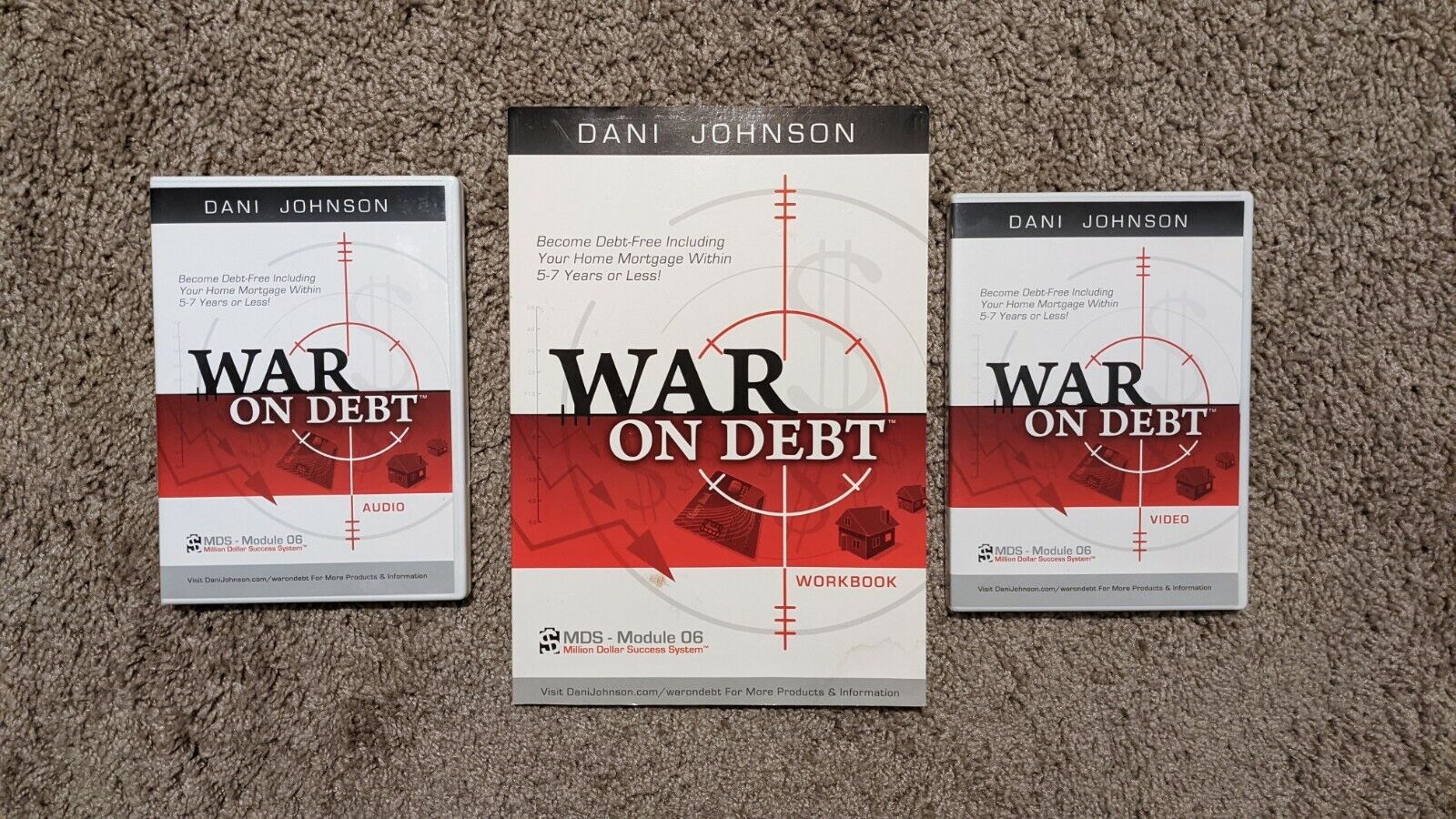 Dani Johnson War On Debt Home Study Program 1 Dvd + 2 Cds And Workbook - Unused