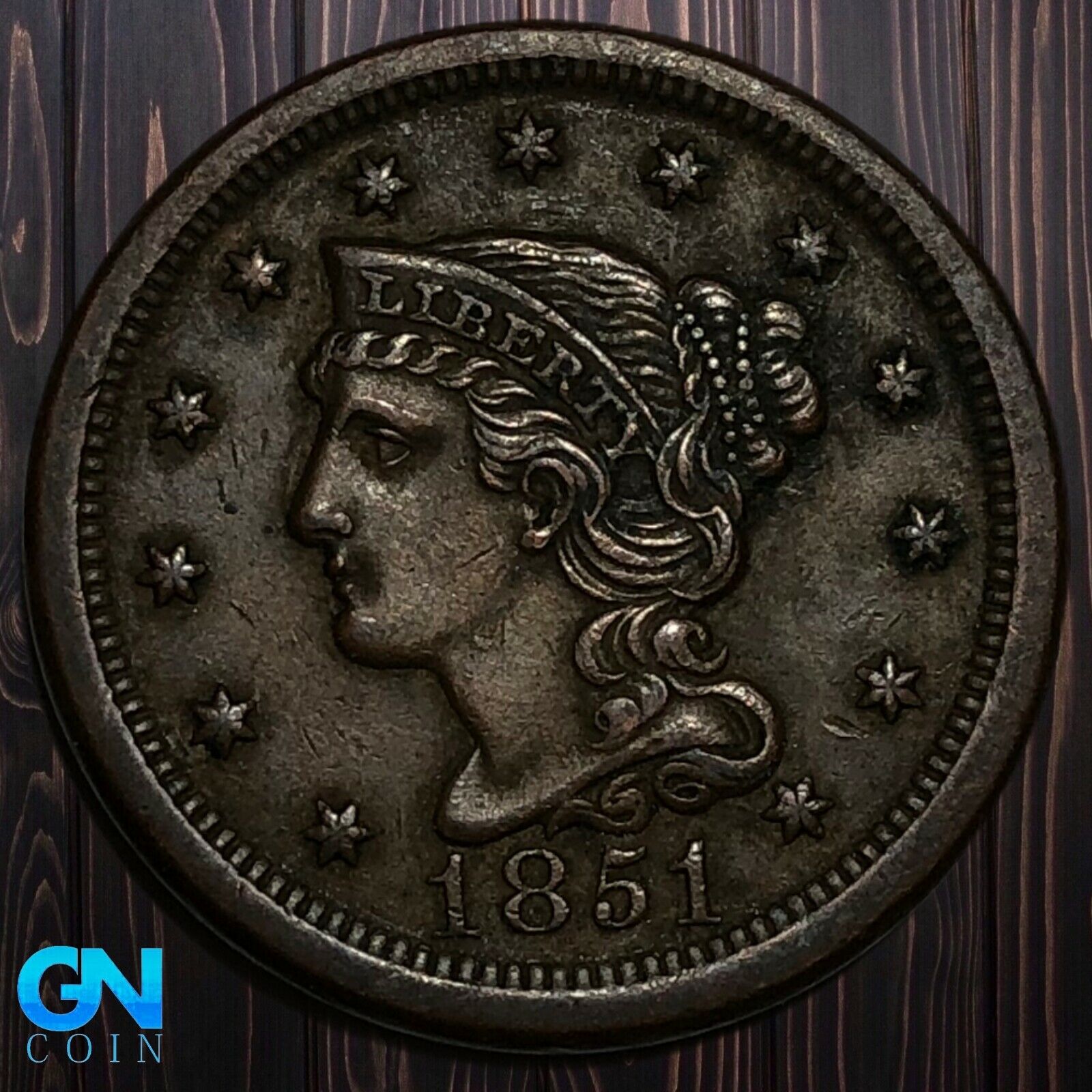 1851 Braided Hair Large Cent --  Make Us An Offer!  #k5999