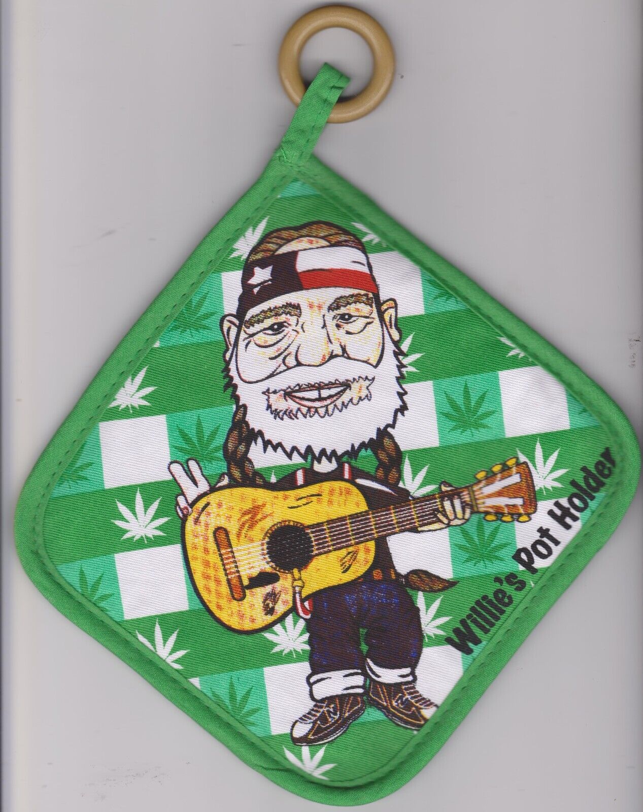 Novelty Willie Nelson Pot Holder Country Cannabis Hot Pad