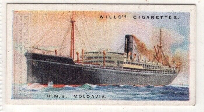 "moldavia" P & O Steamer Passenger Cargo Ship 1920s Trade Ad Card