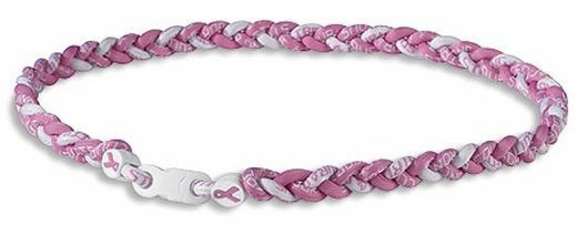 Breast Cancer Awareness Braided Sport Neckwear Strong & Courageous Deuteronomy 3