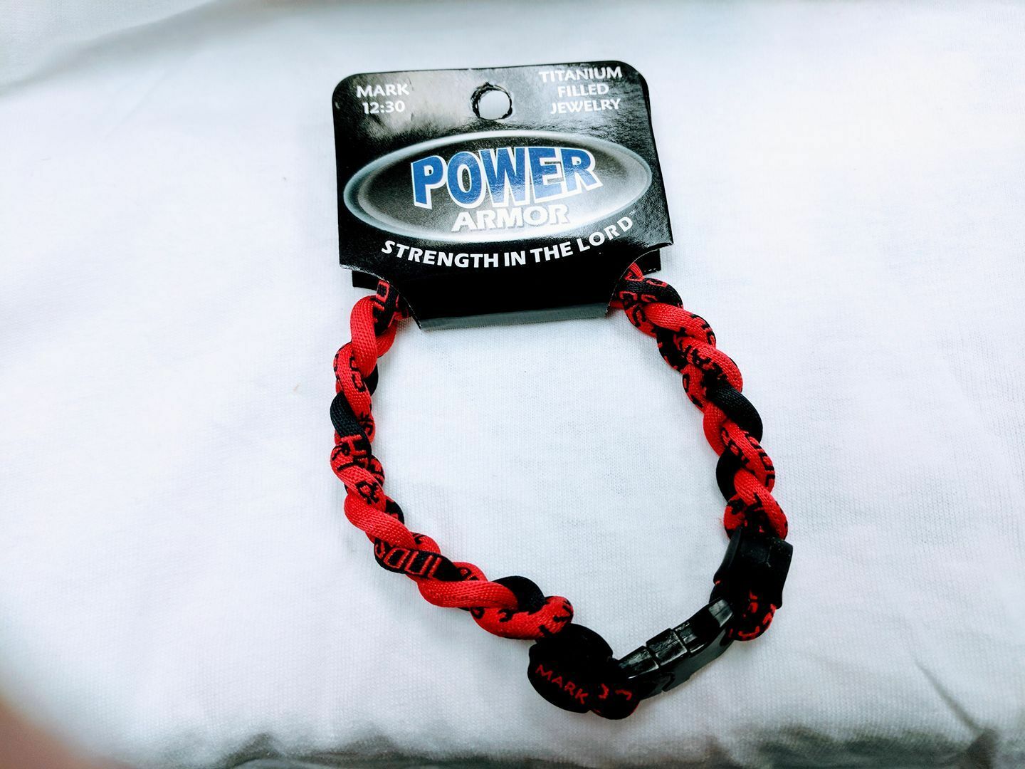 Power Armor Titanium Filled Sports Wristband Bracelet Balance : Mark 12:30