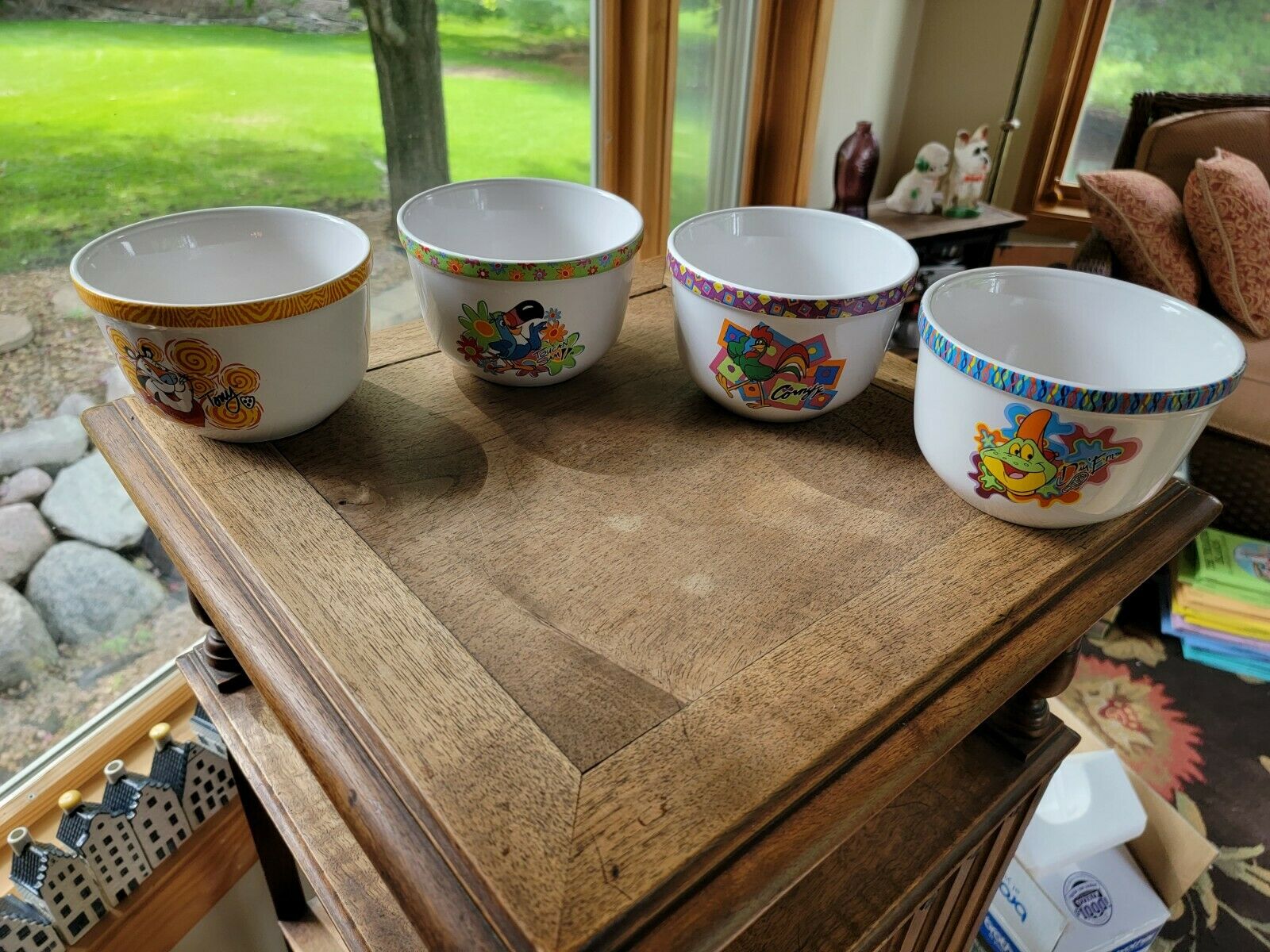 2002 Kellogg Characters Set Of 4 Ceramic 5.5" Cereal Bowl Houston Harvest Gifts