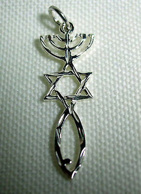 .925 Sterling Silver Messianic Jewish Hebraic Roots Seal Necklace Pendant