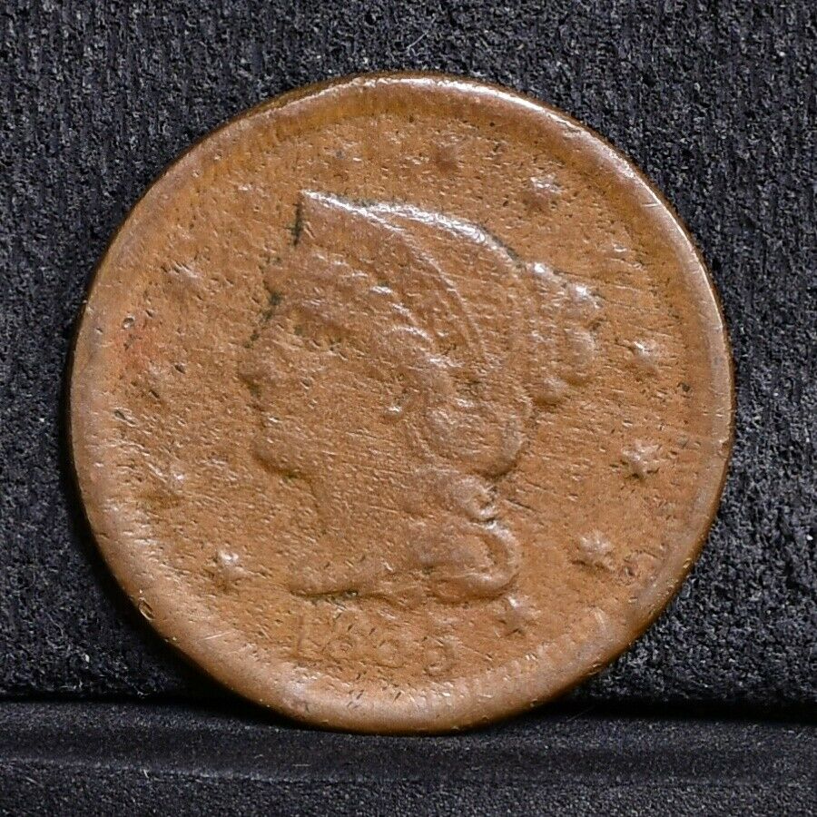 1855 Large Cent - Upright 55 - Fine Details (#37281)