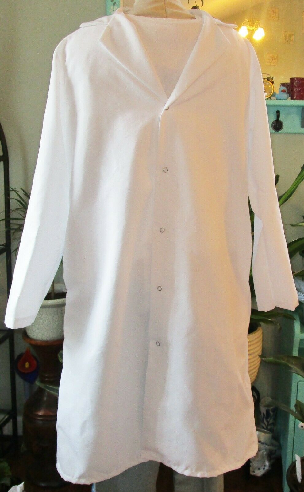 Best Medical Unisex L/s Lab Coat Snap Closure Side Vents White 43" Length Small