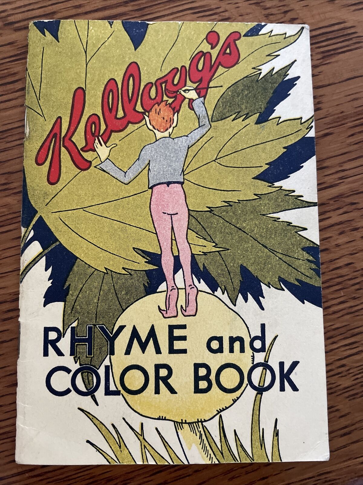 Vintage 1932 Kellogg's Nursery Rhyme And Color Premium Book Art Deco