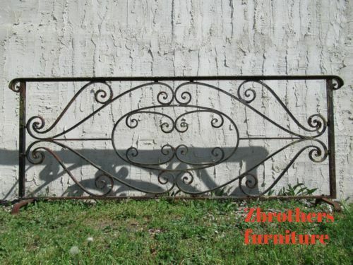 Antique Iron Garden Fence Divider Barrier Architectural Salvage Door 80x2x32 #03
