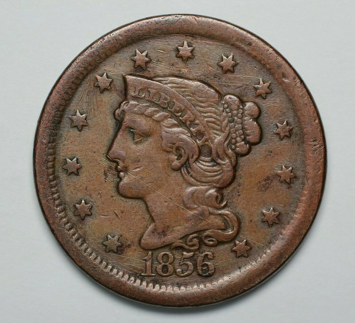 1856 Braided Large Cent - 183467a