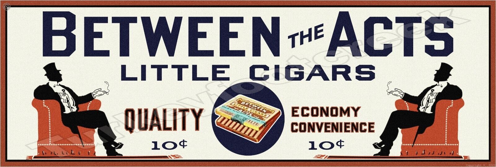 Between The Acts Little Cigars 6" X 18" Metal Sign