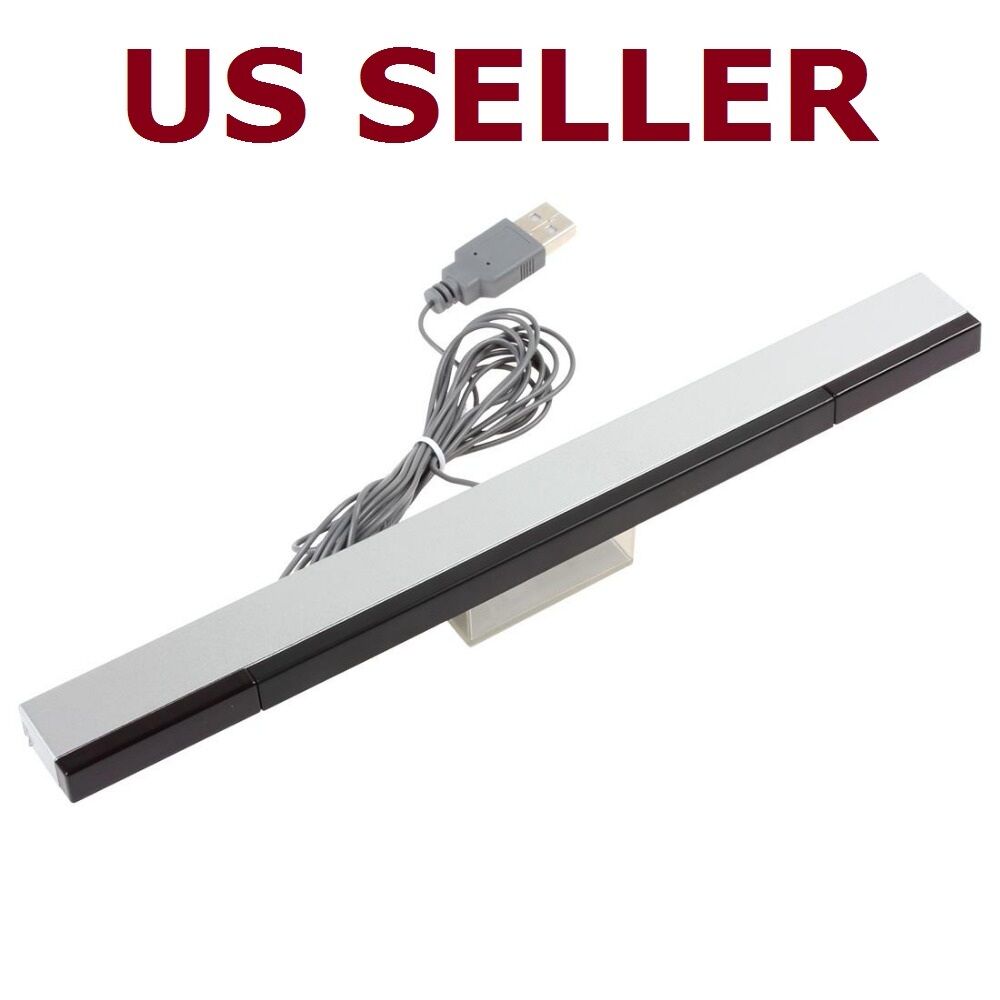 Usb Wired Infrared Ray Ir Sensor Bar For Nintendo Wii / Wii U / Pc + Stand