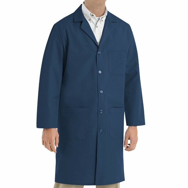 Brand New Men's Navy Lab Coat Size 38-56